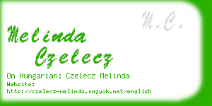 melinda czelecz business card